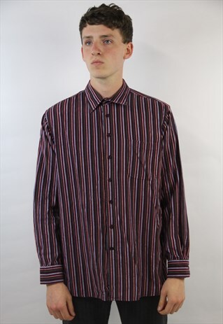 VINTAGE 90'S STRIPED CORD SHIRT