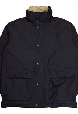 Y2K Tommy Hilfiger Puffer Jacket In Black Size Large