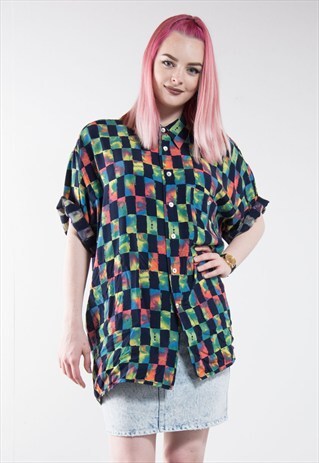 VINTAGE MULTICOLOUR OVERSIZE 90'S SHIRT
