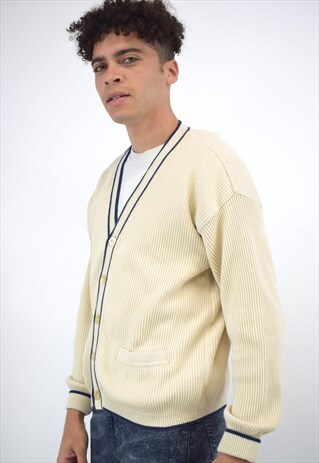 VINTAGE 90S GIORGIO ARMANI CREAM CARDIGAN