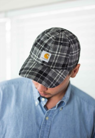 VINTAGE CARHARTT BASEBALL CAP LOGO FLANNEL 90S X 3