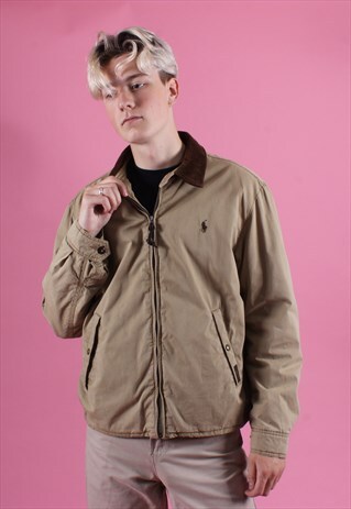 POLO RALPH LAUREN TAN LIGHTWEIGHT HARRINGTON JACKET