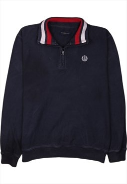 Vintage 90's Henri Lloyd Sweatshirt Quater Zip Navy Blue