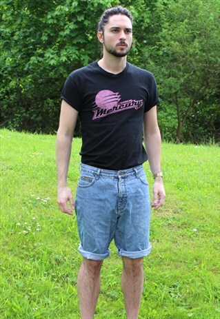 VINTAGE WRANGLER DENIM CUT OFF SHORTS - 34 WAIST