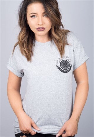 AIM BEFORE YOU SHOOT GREY T-SHIRT