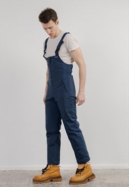 Vintage 90s Diadora Blue Technical Ski Dungarees Unisex M