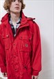VINTAGE 80S GAUPA RED TECHNICAL ZIP UP WINDBREAKER JACKET L