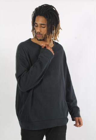 VINTAGE 90'S OVERSIZE BASICS SWEATSHIRT BLACK