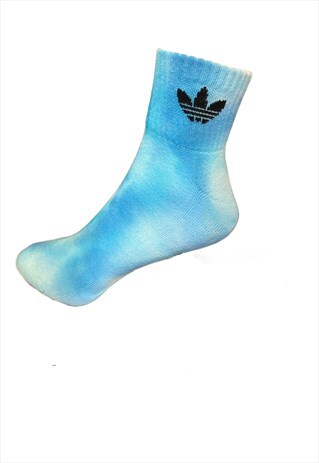 HAND DYED ADIDAS ANKLE SOCK - BLUE 1 PAIR 