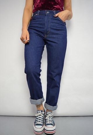 90S LEVI'S ORANGE TAB DEADSTOCK BLUE WASH HIGH WAIST JEANS