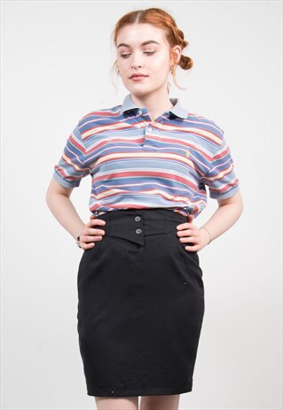 VINTAGE 90'S BLACK PENCIL SKIRT