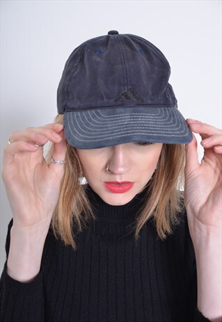 VINTAGE ADIDAS BASEBALL CAP HAT BLUE