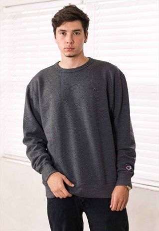 VINTAGE CHAMPION SWEATSHIRT JUMPER LOGO 90S L 16.3