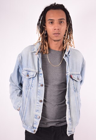 LEVI'S MENS VINTAGE DENIM JACKET LARGE BLUE 90S