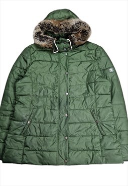 Women's Barbour Shipper Quilted Jacket In Green Size UK16