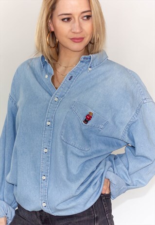 RARE POLO BEAR RALPH LAUREN DENIM SHIRT / DRESS