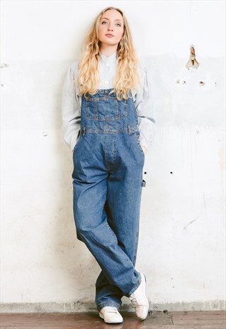 VINTAGE 90S BLUE DENIM DUNGAREES