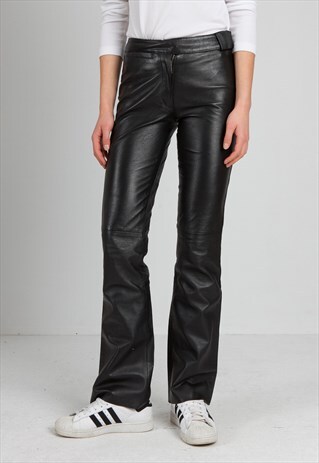 VINTAGE BLACK GIPSY LEATHER TROUSERS BOTTOMS