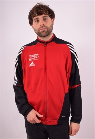 ADIDAS MENS VINTAGE TRACKSUIT TOP JACKET XL MULTI 90S