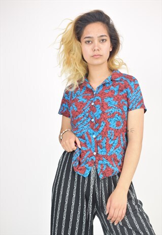 VINTAGE 90'S PATTERNED BLOUSE