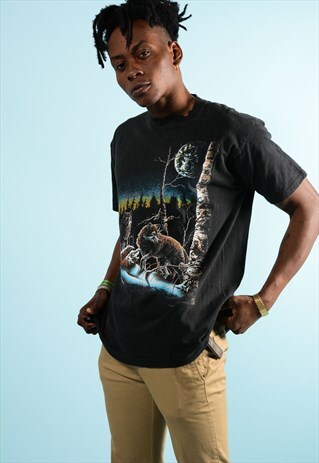 WOLF TIE-DYE ANIMAL T-SHIRT