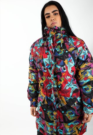 VINTAGE PATTERNED PUFFER JACKET NJ20