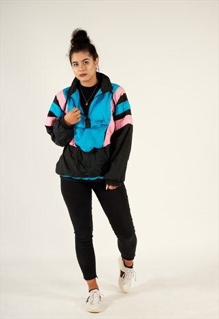 VINTAGE RETRO 90'S PULLOVER SHELL JACKET