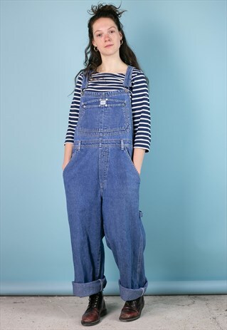 VINTAGE DENIM CALVIN KLEIN DUNGAREES MIDWASH BLUE
