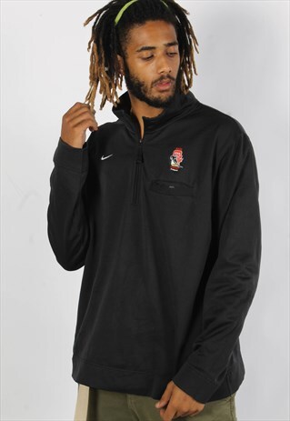 VINTAGE NIKE 1/4 ZIP SWEATSHIRT BLACK
