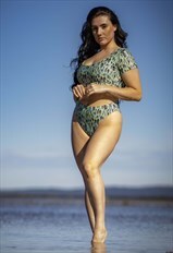 Fonda 80's Bikini Bottom Only - Gum Leaf
