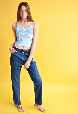 80'S RETRO HIGHWAISTED BLUE JEANS