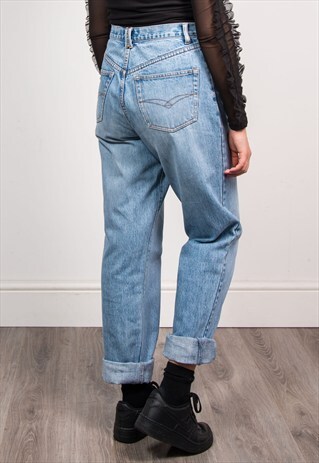 90'S VINTAGE MOM LIGHT BLUE DENIM JEANS