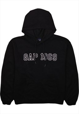 Vintage 90's Gap Hoodie Spellout Pullover Black XLarge