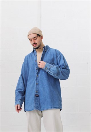 VINTAGE OVERSIZED DICKIES DENIM WORKER SHIRT