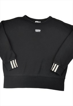Vintage Adidas Sweatshirt Black Ladies Small