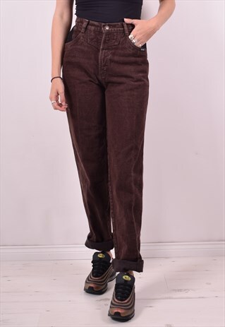 WOMENS VINTAGE JEANS W28 L34 BROWN 90S
