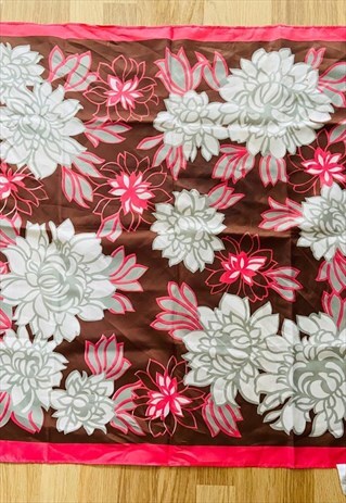 VINTAGE PINK FLORAL HEADSCARF