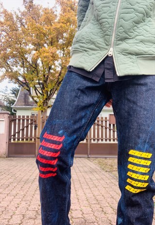 VINTAGE JEANS BLUE CUSTOM BAAD 1999 THE DRIFT