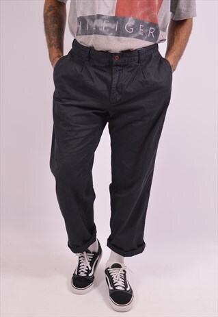 AVIREX MENS VINTAGE TROUSERS W36 L30 NAVY BLUE 90S