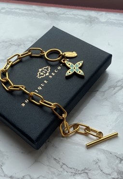 Authentic Louis Vuitton Looping Pendant Reworked Bracelet