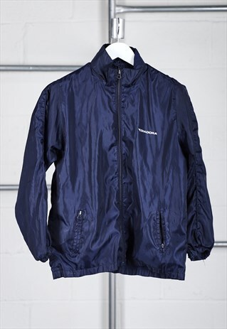 Vintage Diadora Jacket in Navy Windbreaker Rain Coat Small
