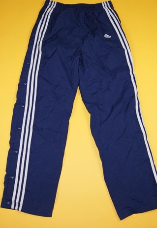 adidas navy blue tracksuit bottoms