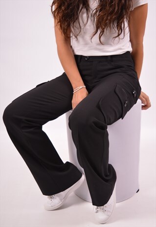 VINTAGE MOSCHINO CARGO TROUSERS BLACK