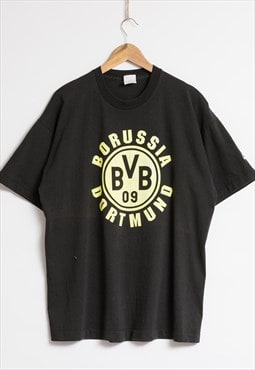 Vintage Nike Borussia Dortmund Black Tshirt L size 19039