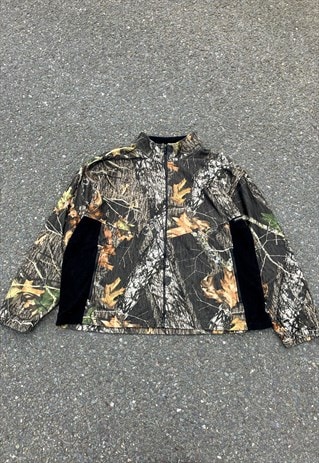 WINCHESTER AUTUMN CAMOUFLAGE FLEECE JACKET SIZE 2XL Y2K