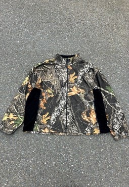 WINCHESTER Autumn camouflage fleece jacket size 2XL y2K