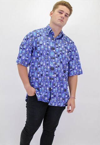 VINTAGE CRAZY PATTERN FESTIVAL SHIRT