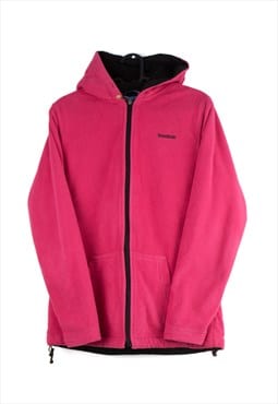 Vintage Reebok Fluffy zip up Hoodie in Pink M