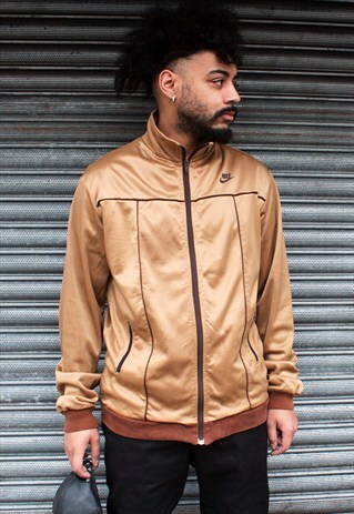 VINTAGE 90S GOLD NIKE TRACKSUIT SPORTS JACKET