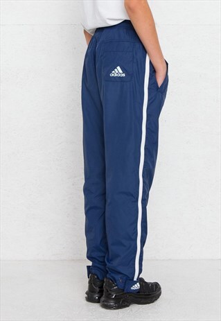 VINTAGE RETRO BLUE ADIDAS TRACK BOTTOMS JOGGERS